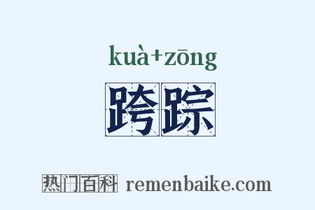 跨踪是什么意思的图片